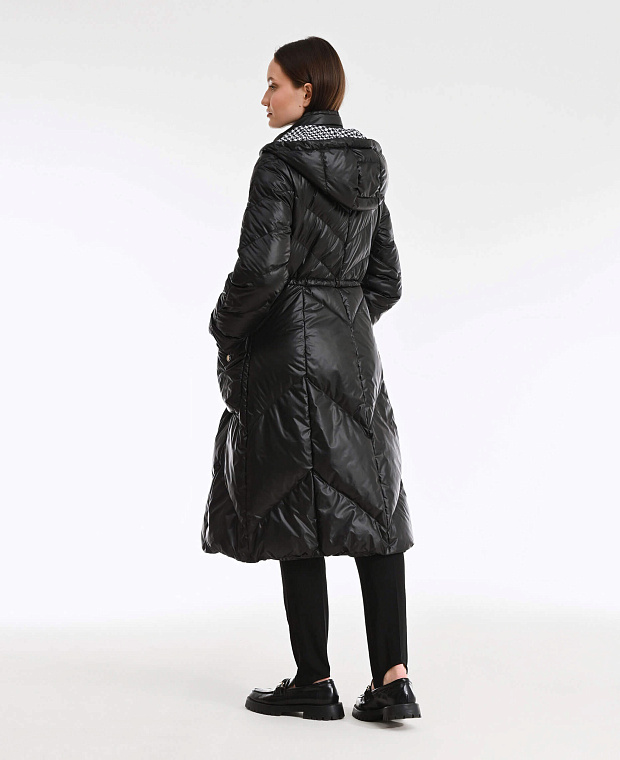 Пальто с отстегивающимся капюшоном Цвет Черный Изображение 2