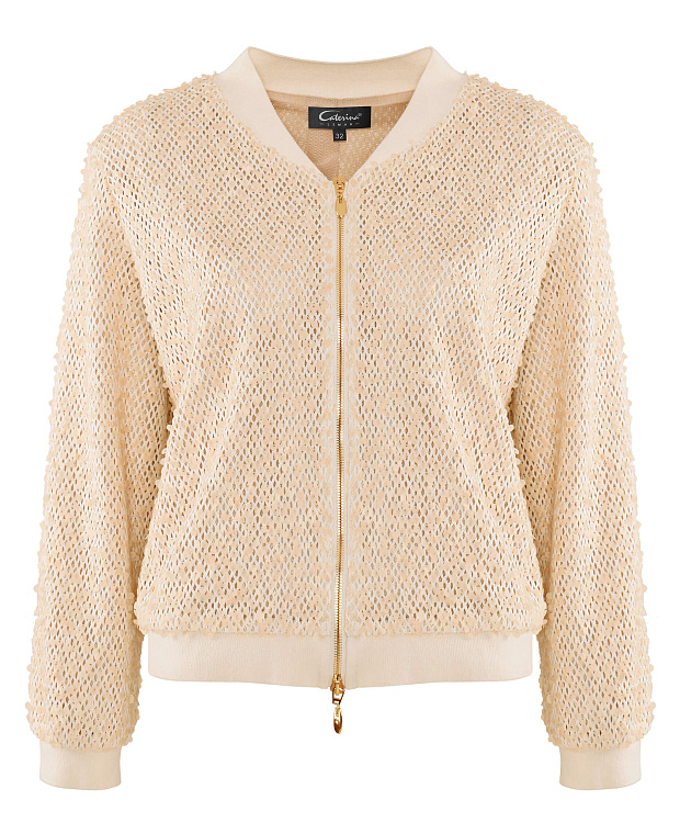 Жакет с паетками Цвет Бежевый