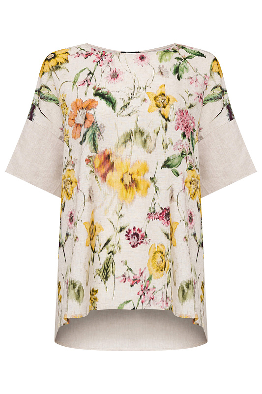 Блузка с цветочным принтом Цвет Мультиколор