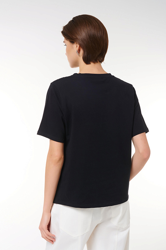 Джемпер со стразами Цвет Черный Изображение 2