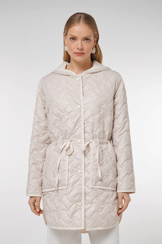 Куртка на кулиске с капюшоном Цвет Бежевый