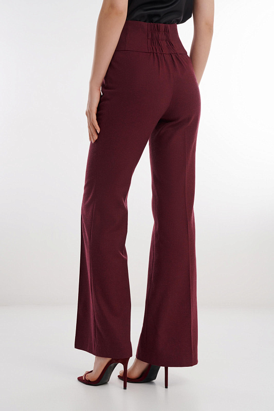 Расклещенные брюки Цвет Бордовый Изображение 2