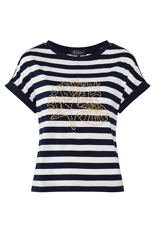 Футболка с вышивкой Цвет Мультиколор