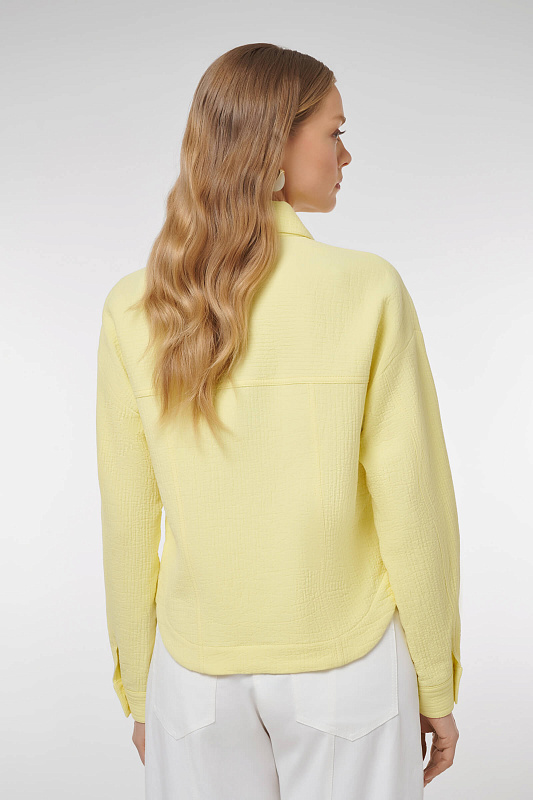 Укороченный жакет на пуговицах Цвет Желтый Изображение 2