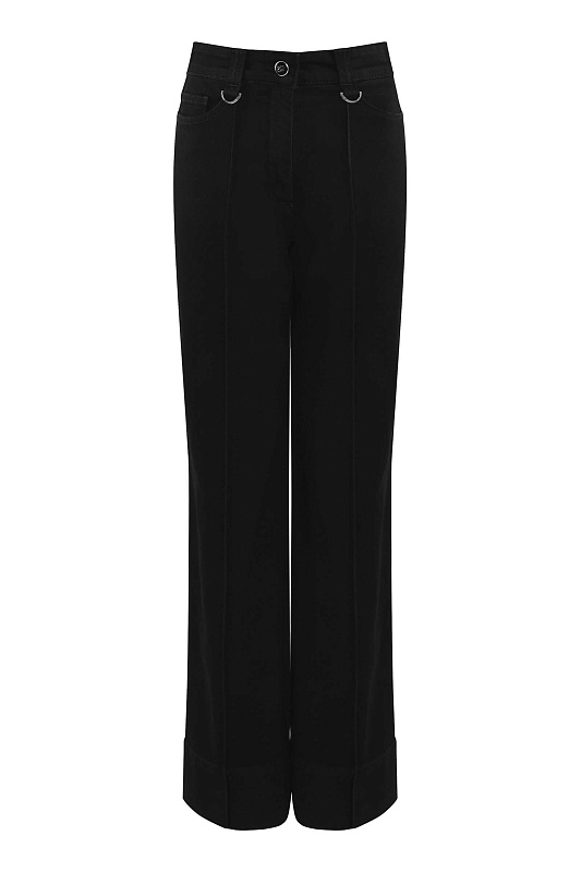 Джинсы с простроченными стрелками Цвет Черный