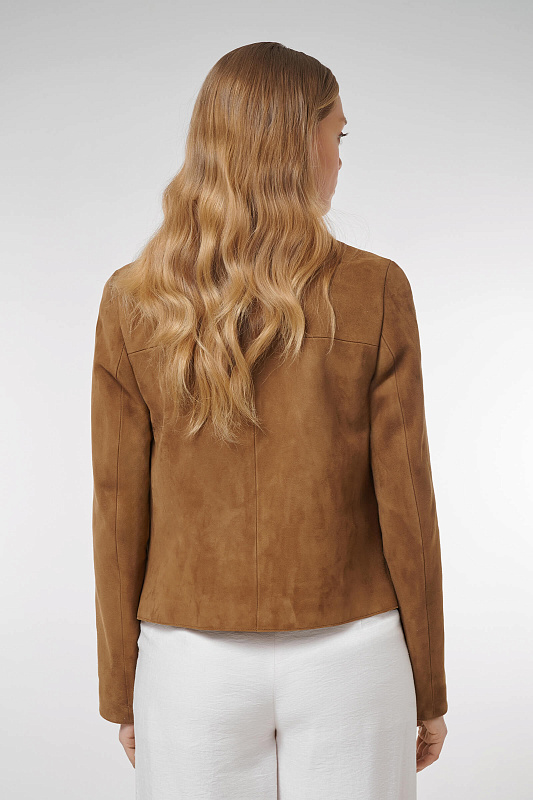 Куртка из натуральной кожи Цвет Коричневый Изображение 2