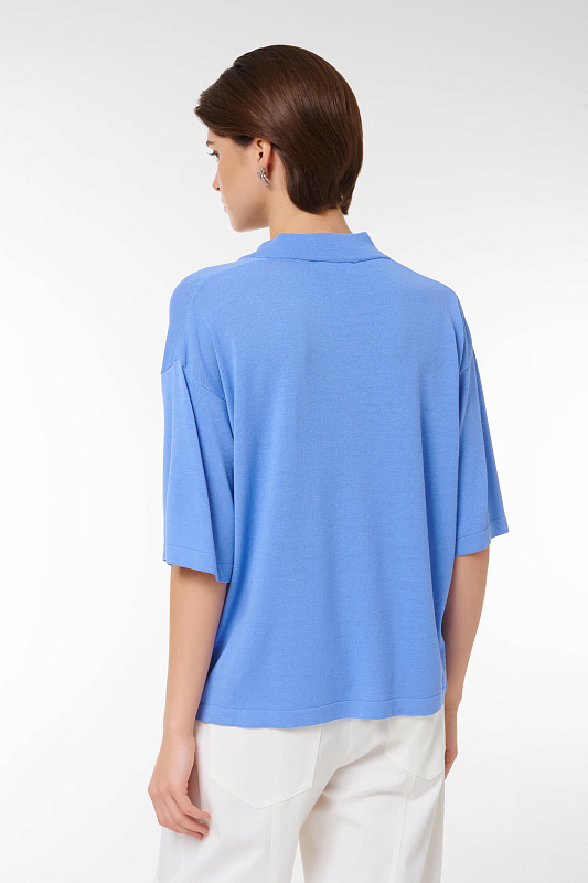 Джемпер свободного кроя Цвет Голубой Изображение 2