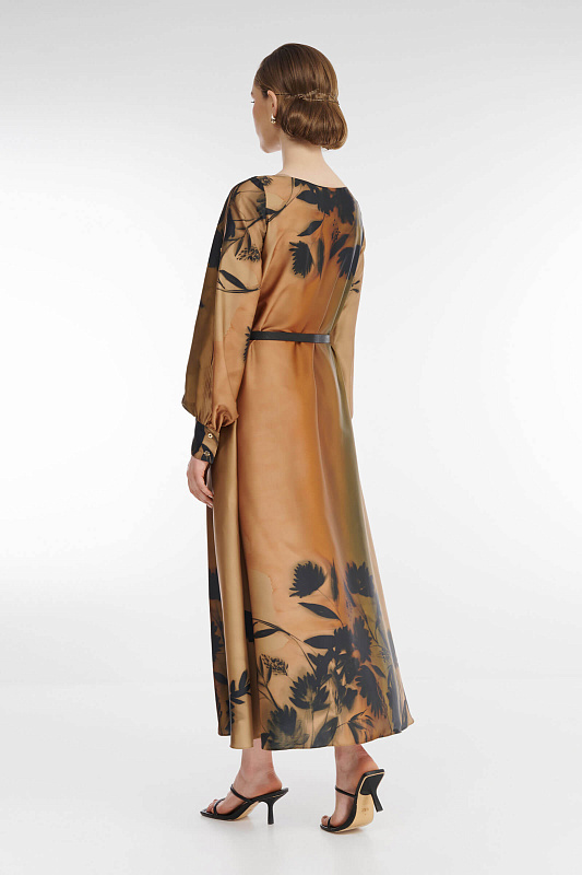 Платье с вырезами на рукавах Цвет Мультиколор Изображение 2