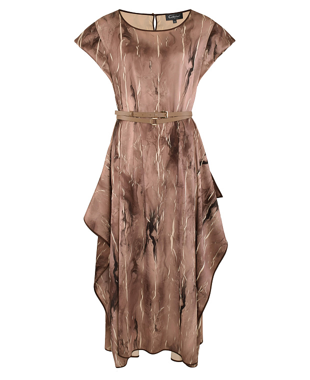 Платье из фактурной ткани Цвет Коричневый