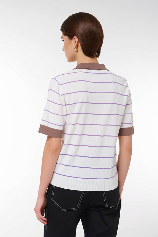 Джемпер в полоску Цвет Белый Изображение 2