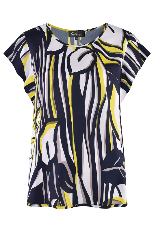 Топ из вискозы с абстрактным принтом Цвет Мультиколор