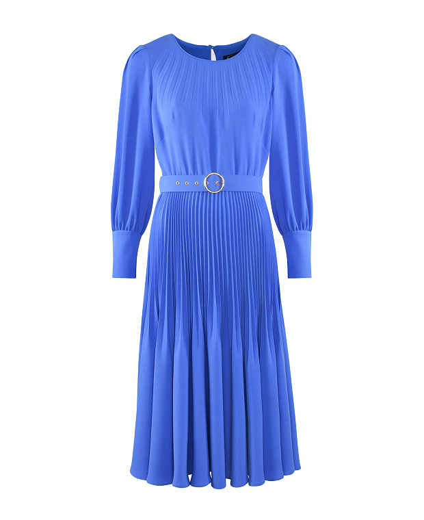 Плиссированное платье А-силуэта Цвет Голубой