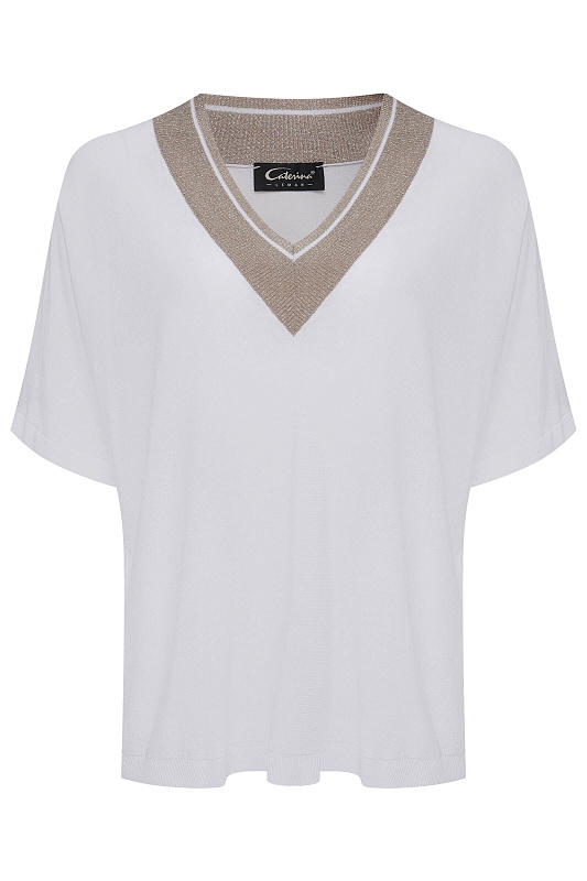 Джемпер с люрексом Цвет Белый