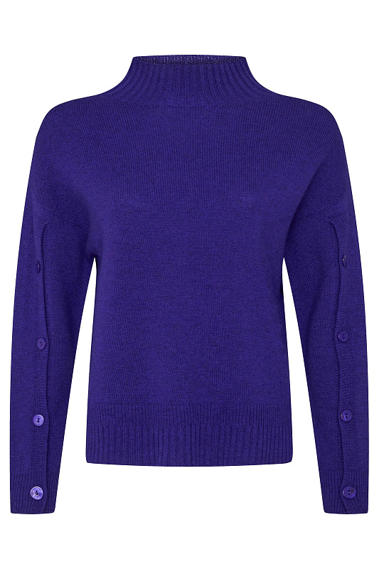 Свитер с пуговицами на рукавах Цвет Фиолетовый