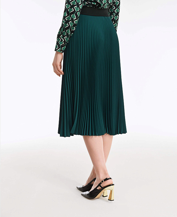 Плиссированная юбка Цвет Зеленый Изображение 2