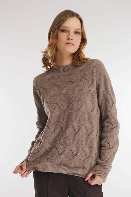 Джемпер из шерсти и кашемира Цвет Коричневый