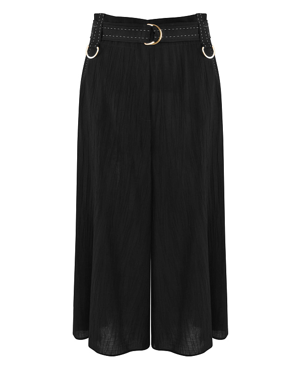 Широкие брюки-кюлоты Цвет Черный