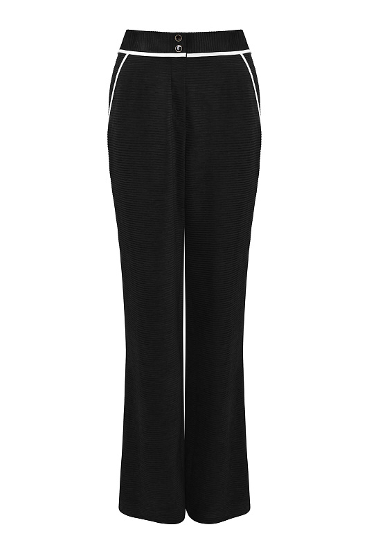 Брюки с контрастной окантовкой Цвет Черный