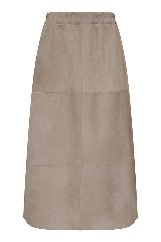 Юбка из натуральной кожи Цвет Бежевый