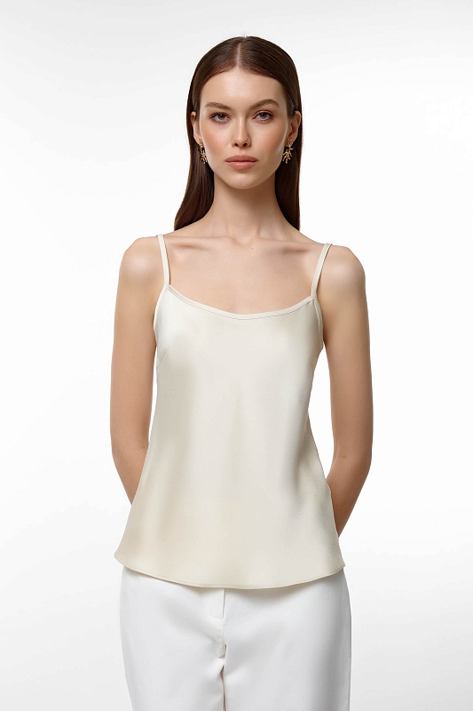 Топ с регулируемыми бретелями Цвет Пудровый