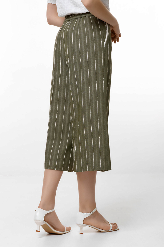 Широкие брюки-кюлоты Цвет Зеленый Изображение 2