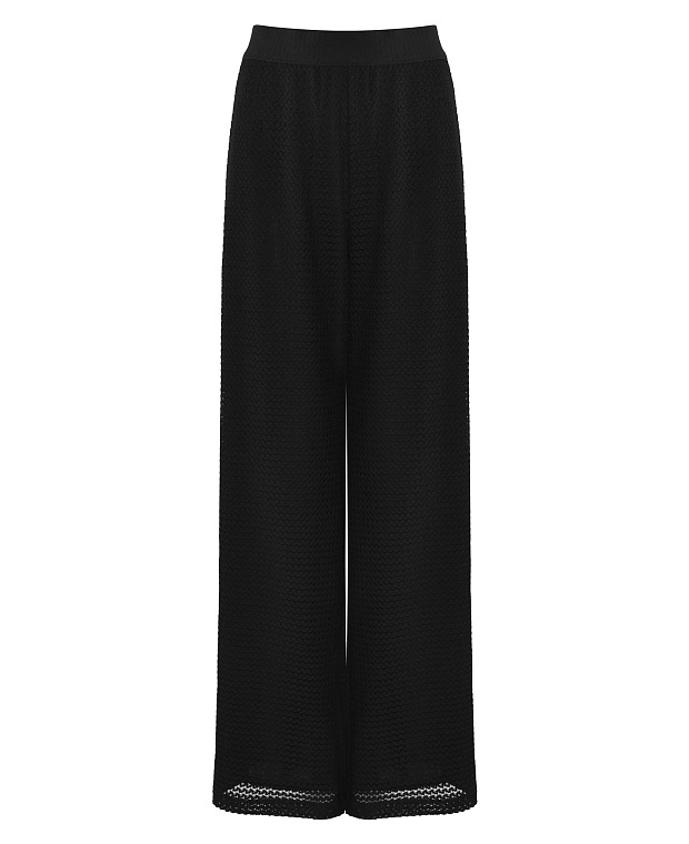 Широкие брюки с перфорацией Цвет Черный