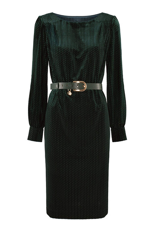 Фактурное платье Цвет Зеленый