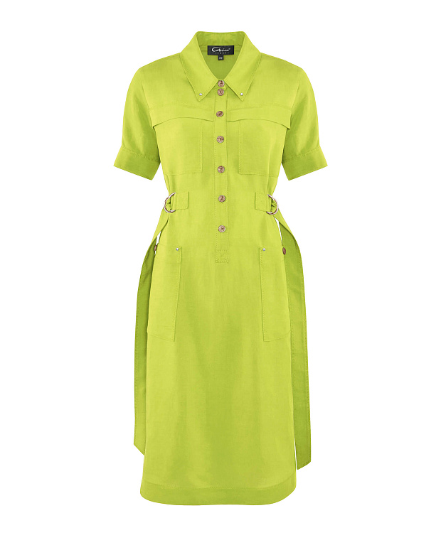 Легкое платье прямого кроя Цвет Зеленый