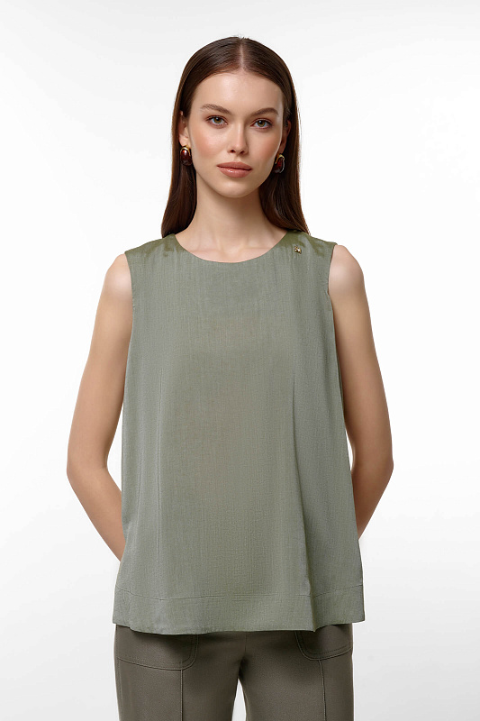 Топ из поливискозы Цвет Зеленый