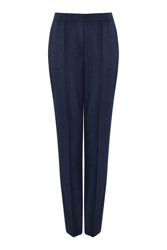 Брюки в полоску с люрексом Цвет Синий