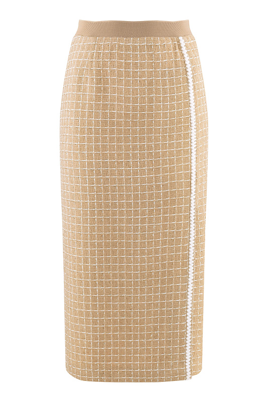 Юбка трикотажная Цвет Бежевый