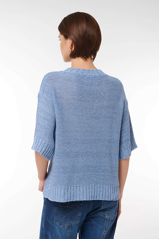 Джемпер с пайетками Цвет Голубой Изображение 2