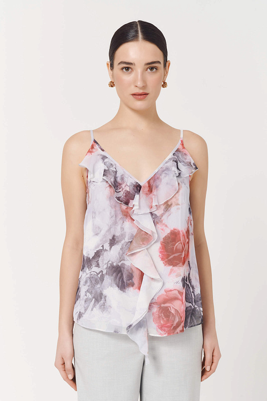 Топ с цветочным принтом Цвет Мультиколор