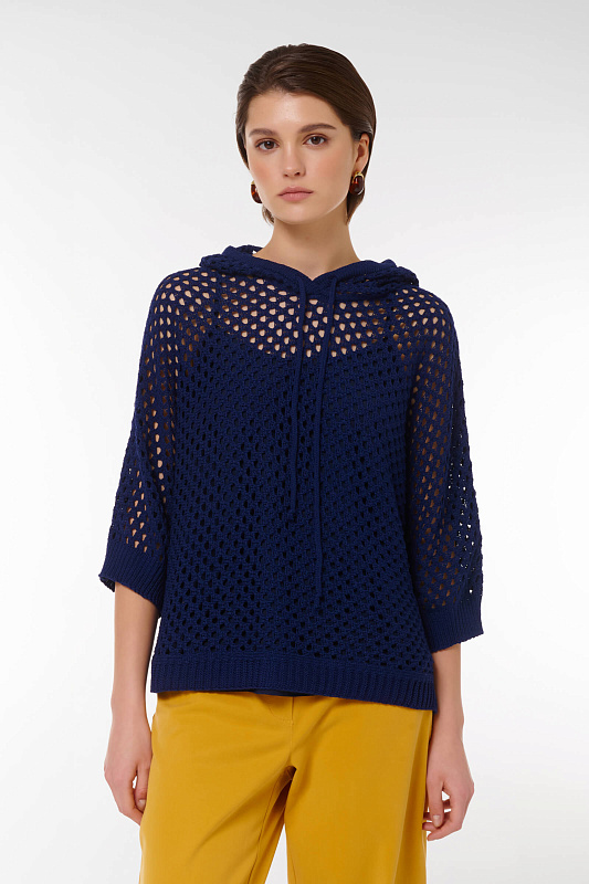 Джемпер с перфорацией Цвет Синий