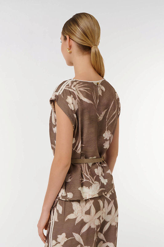 Блузка с цветочным принтом Цвет Мультиколор Изображение 2