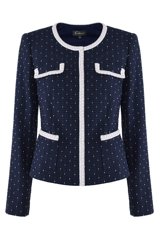 Жакет из твида Цвет Синий