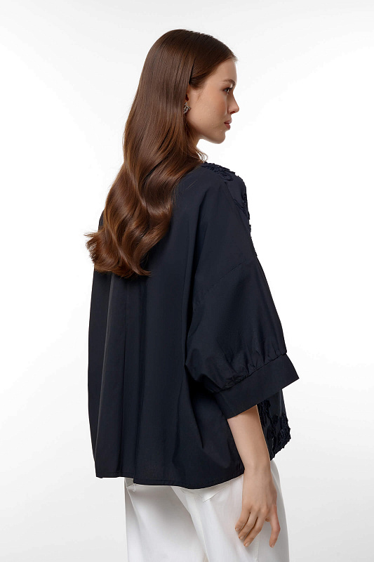 Белая блузка с нагрудным карманом Цвет Мультиколор Изображение 2