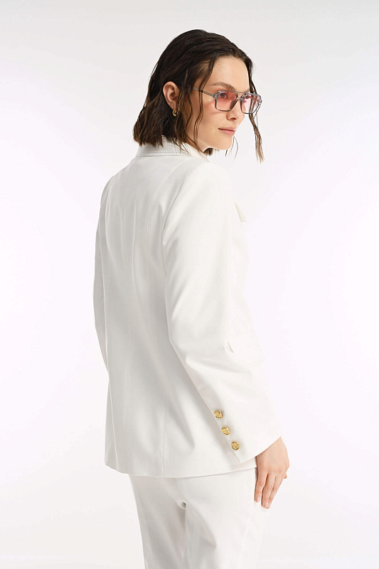 Пиджак с накладными карманами Цвет Белый Изображение 2