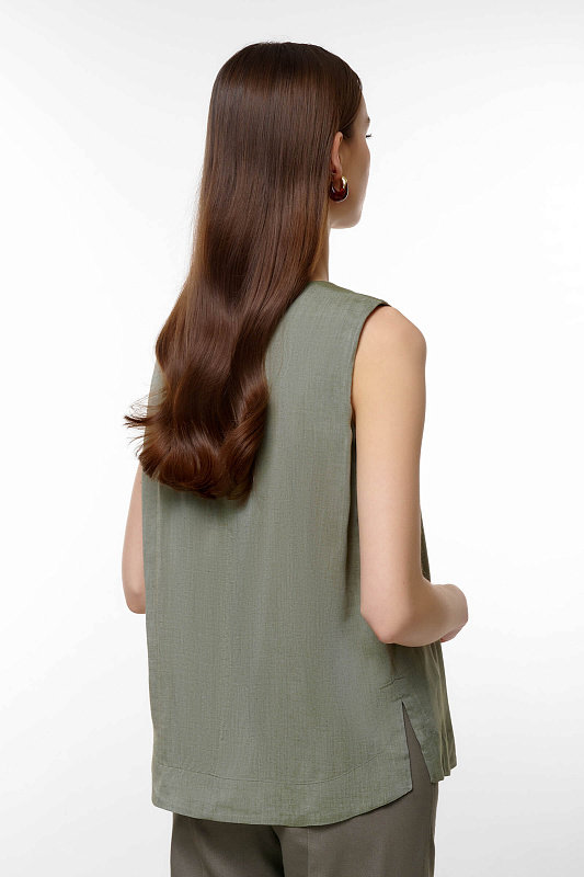 Топ из поливискозы Цвет Зеленый Изображение 2