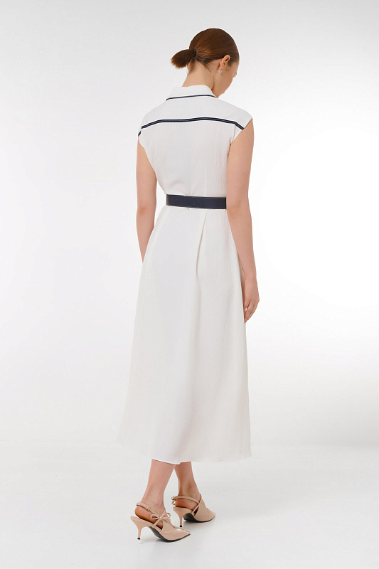 Платье из муслина с вышивкой Цвет Белый Изображение 2