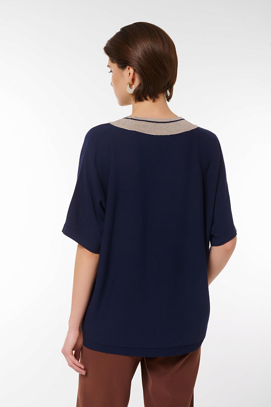 Джемпер с люрексом Цвет Синий Изображение 2