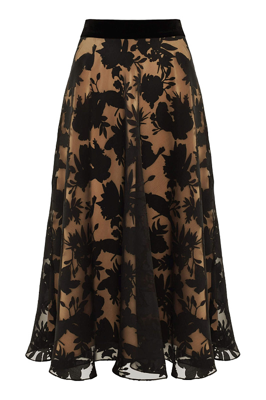 Юбка с флористичным принтом Цвет Мультиколор