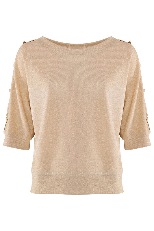 Джемпер с люрексом Цвет Бежевый