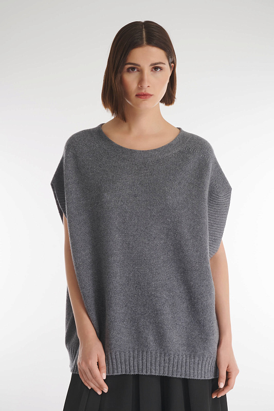 Жилет из шерсти и кашемира Цвет Серый