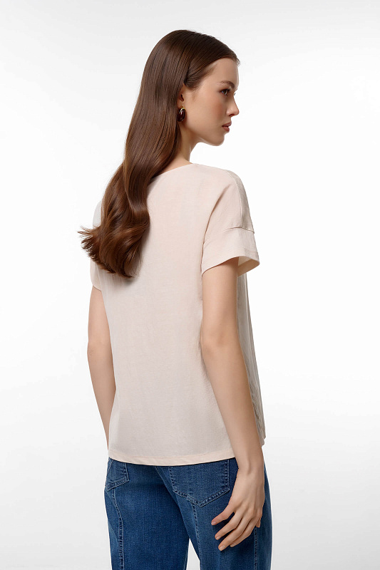 Блузка с леопардовым принтом Цвет Бежевый Изображение 2