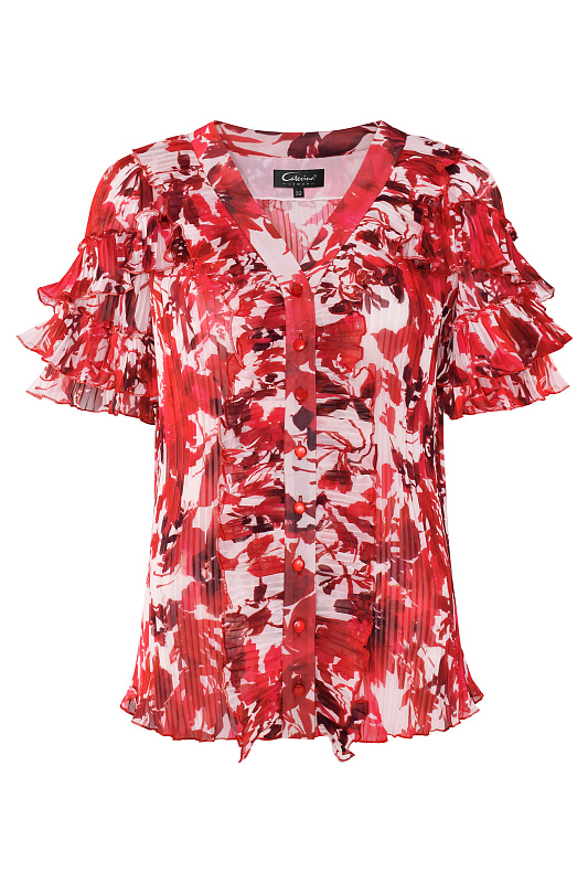 Блузка с цветочным принтом Цвет Мультиколор