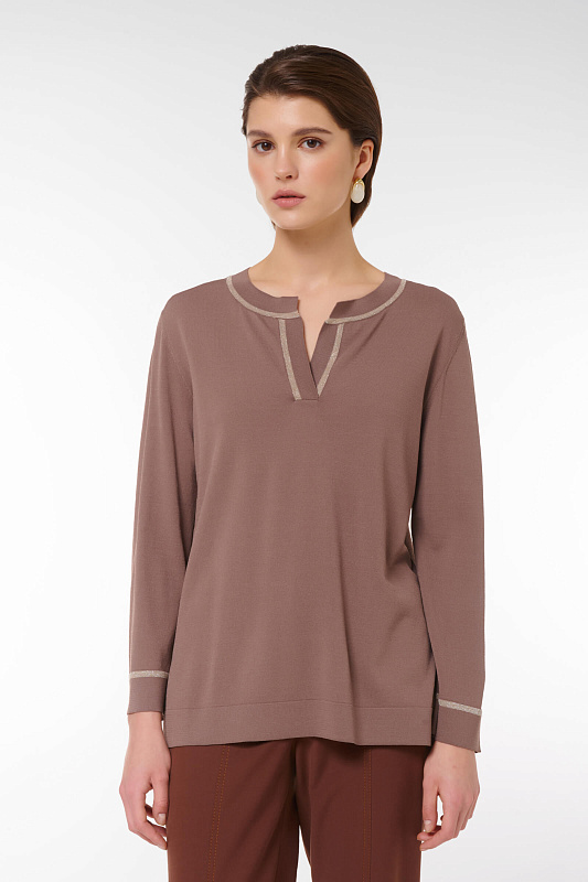 Джемпер свободного кроя Цвет Коричневый