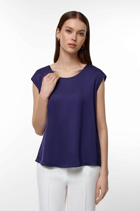 Топ из поливискозы Цвет Синий