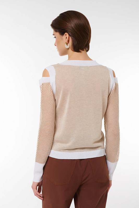Джемпер с люрексом Цвет Бежевый Изображение 2