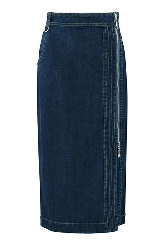 Джинсовая юбка-карандаш Цвет Синий